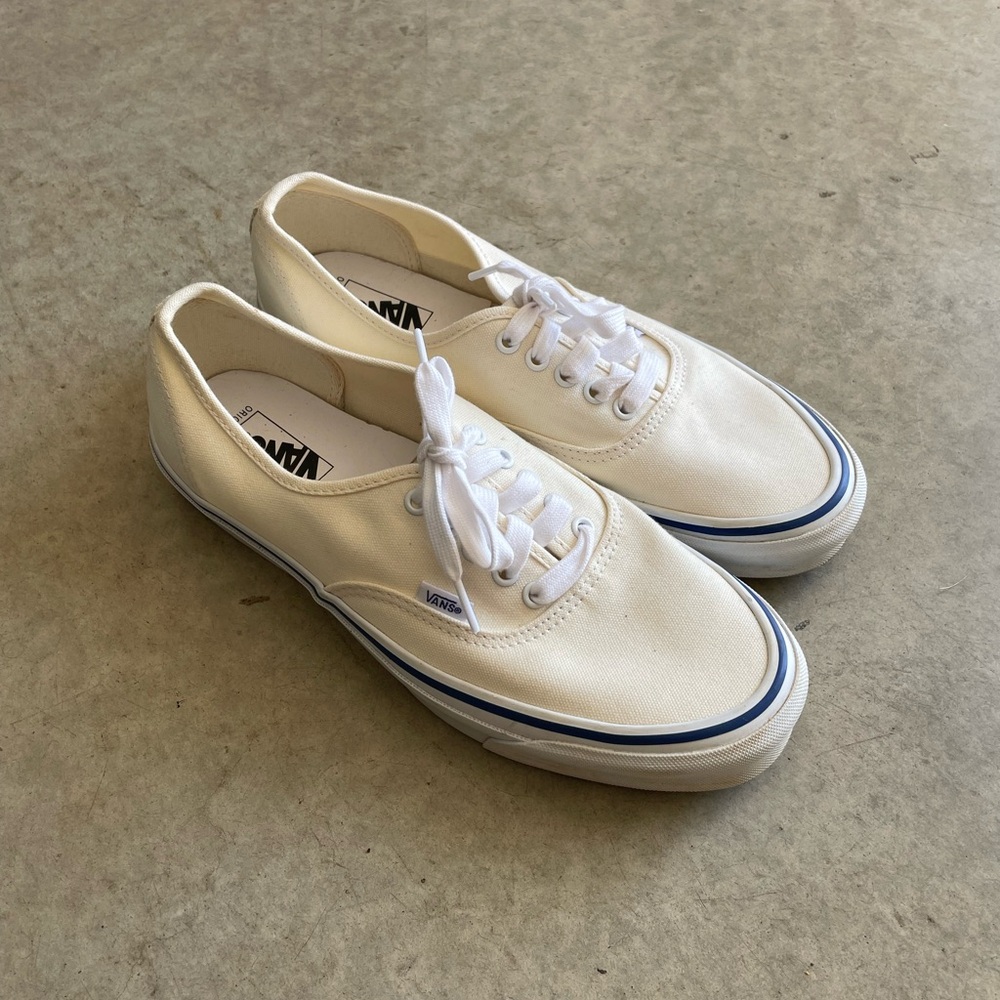 Vans White Canvas Authentic Sneakers